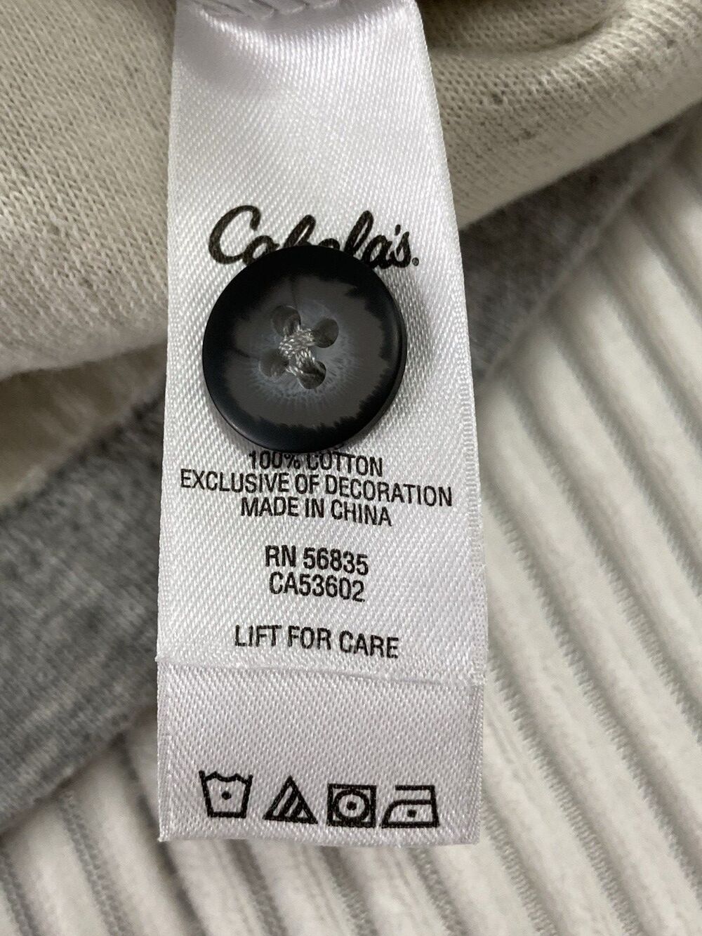 Cabelas Mens L Gray Black Henley Shirt Long Sleeve Heavy 2 Layer Casual Cotton - Picture 9 of 11